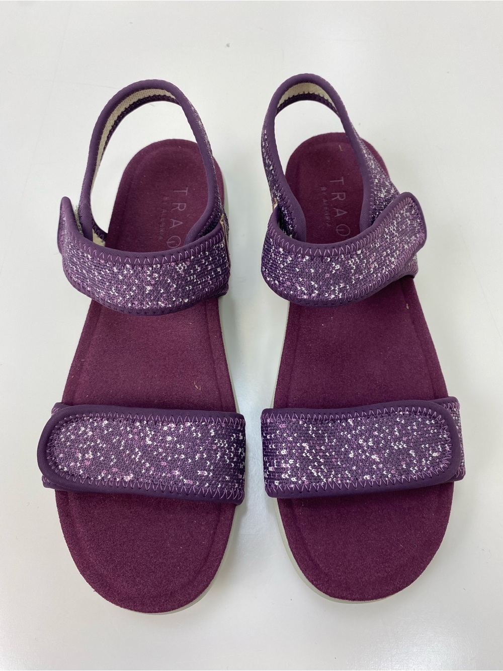 Trac Purple Velcro Sandals